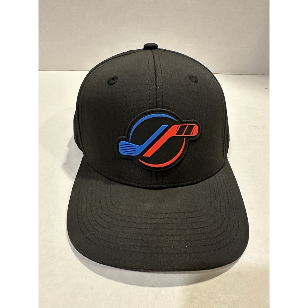 MySty First Line Hat Live To Play Black Red Blue Hockey Sticks Adjustable Snaps